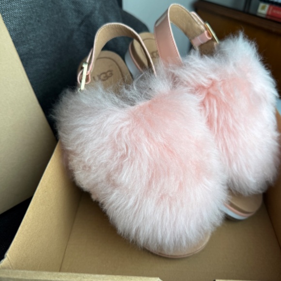 UGG Women's Holly Sunset Fluffy Sandals Size 8.5 - Picture 3 of 16